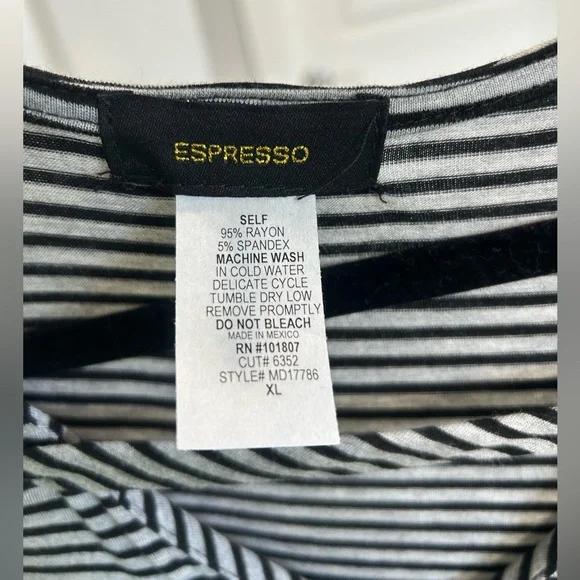 NWOT Espresso Striped Swing Dress - Picture 3 of 3